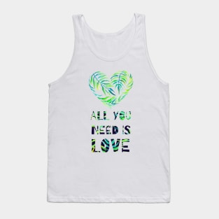 Tropical Design "All you need is love" Tank Top